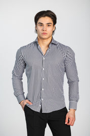 Collar shirt Jeffersson, Black-White