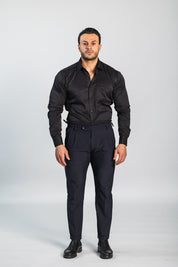 Camisa con cuello Richard, Negro