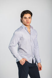 Camisa cuello Jefferson, Rayas