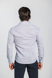 Camisa cuello Jefferson, Rayas