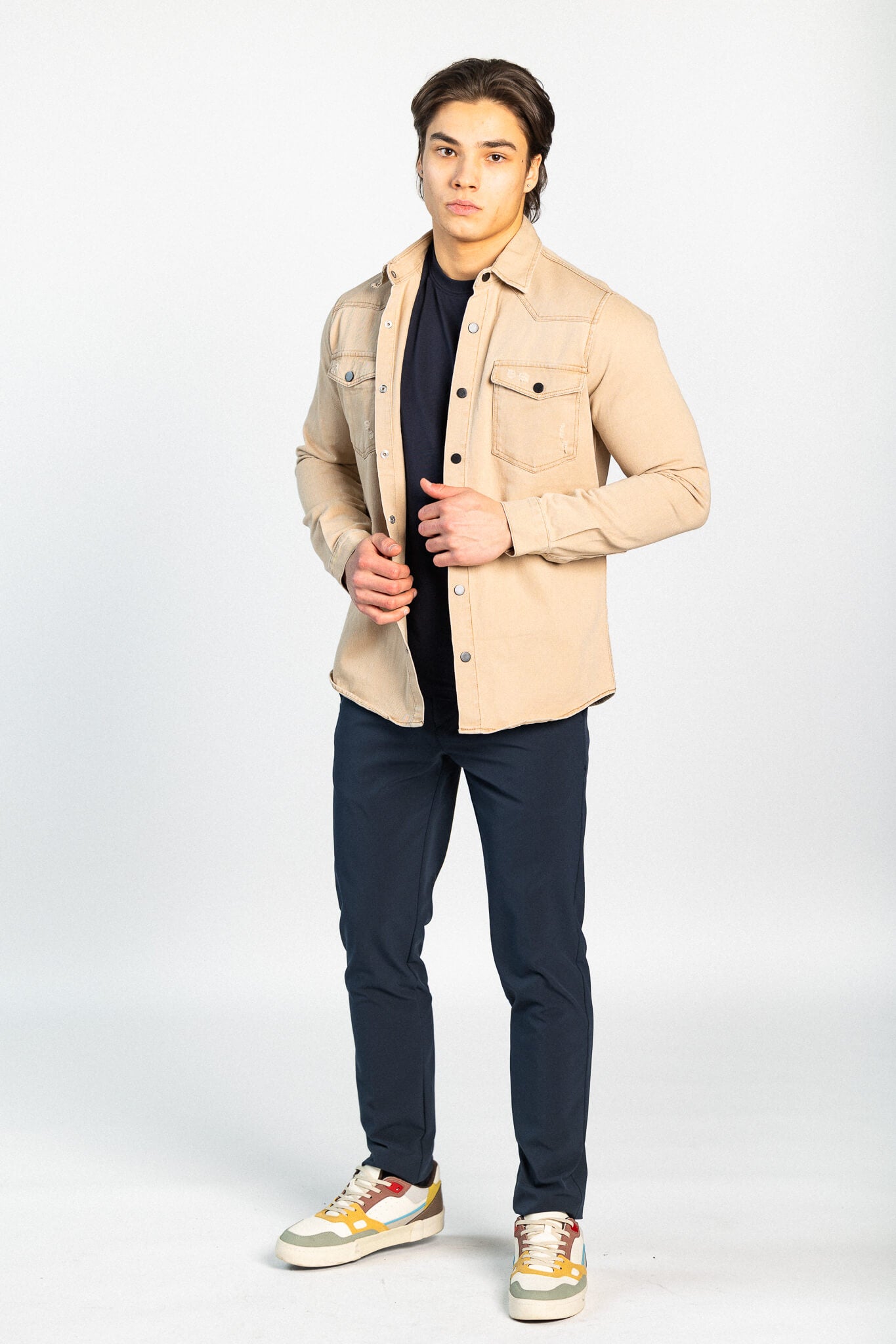Denim shirt Henry, Beige