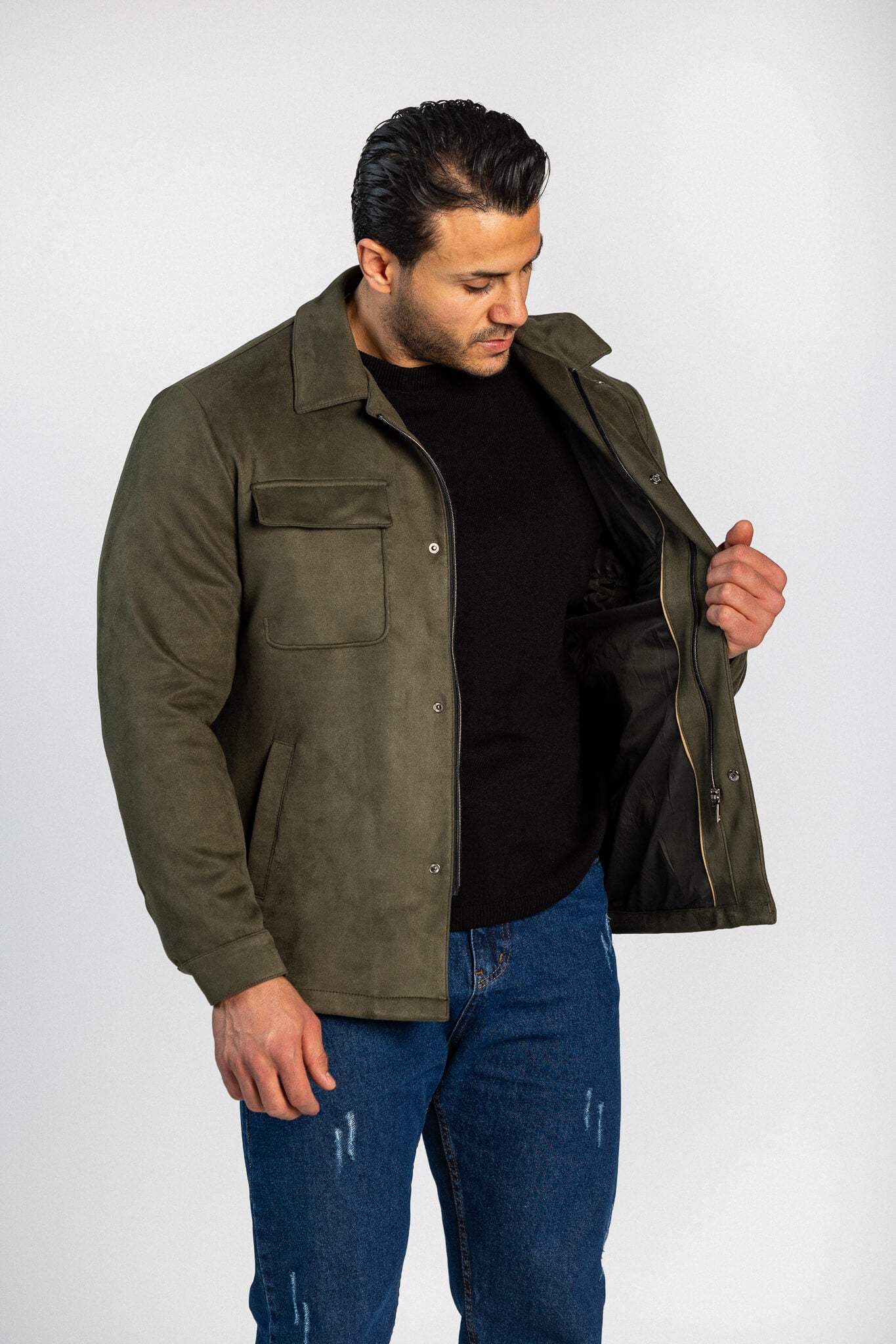 Mackane clothing premium quality coats and jackets, premium fabric, olive green