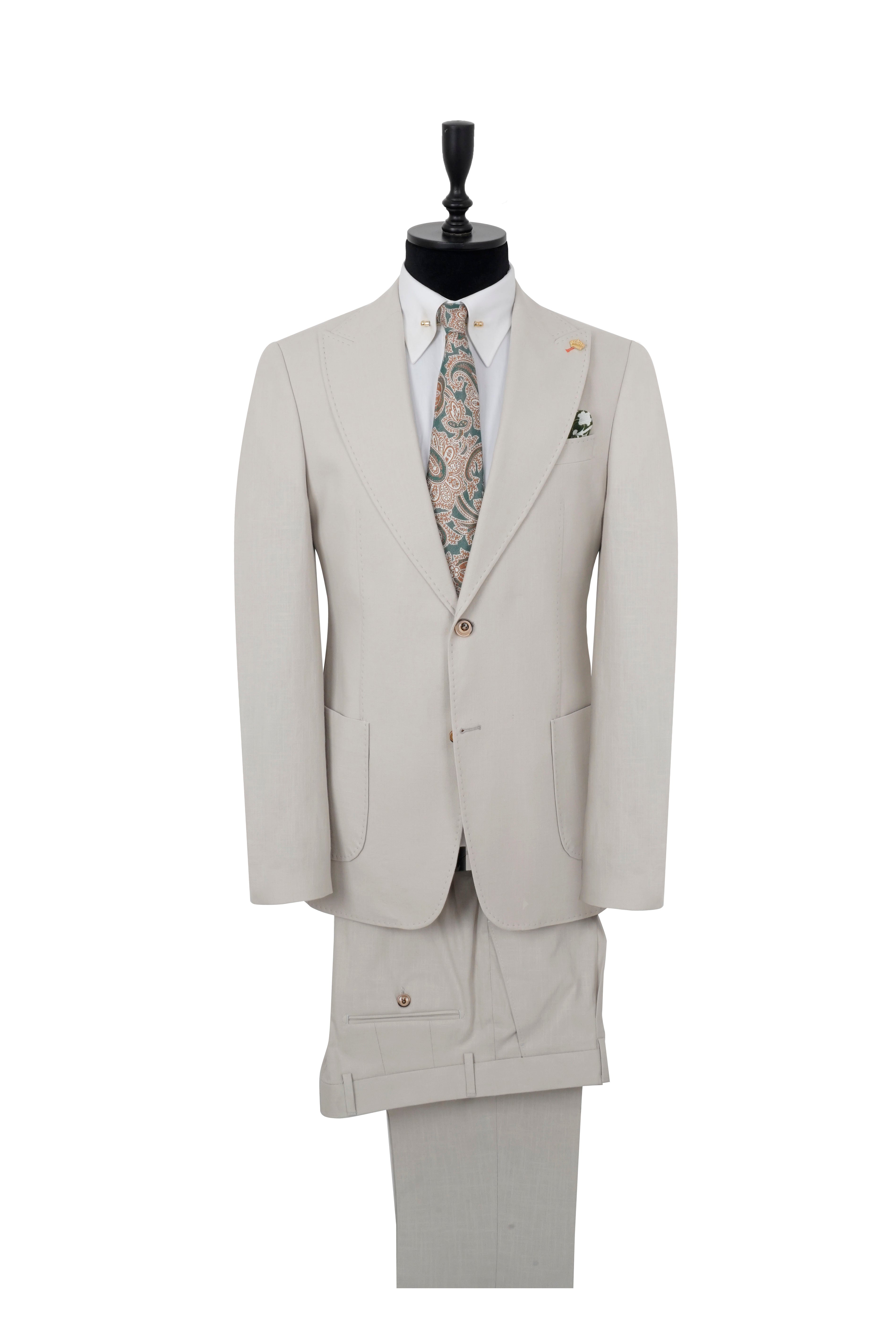 Traje Benjamin, lino claro